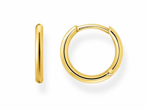 Creole Ohrring aus der Thomas Sabo Charming Collection in Silber und Gelbgold, schlichtes Design in rundem Format, ideal für jeden Anlass. Schmuckstück mit hochwertiger Verarbeitung.