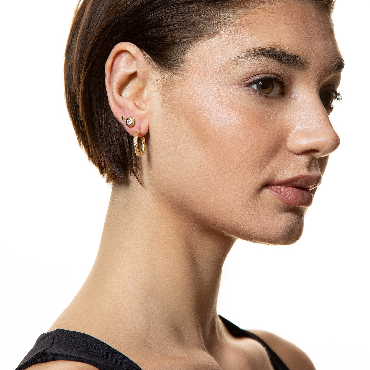 XENOX XG14K6015G - Gelbgold 585 Creolen - poliert – Ansicht 4
