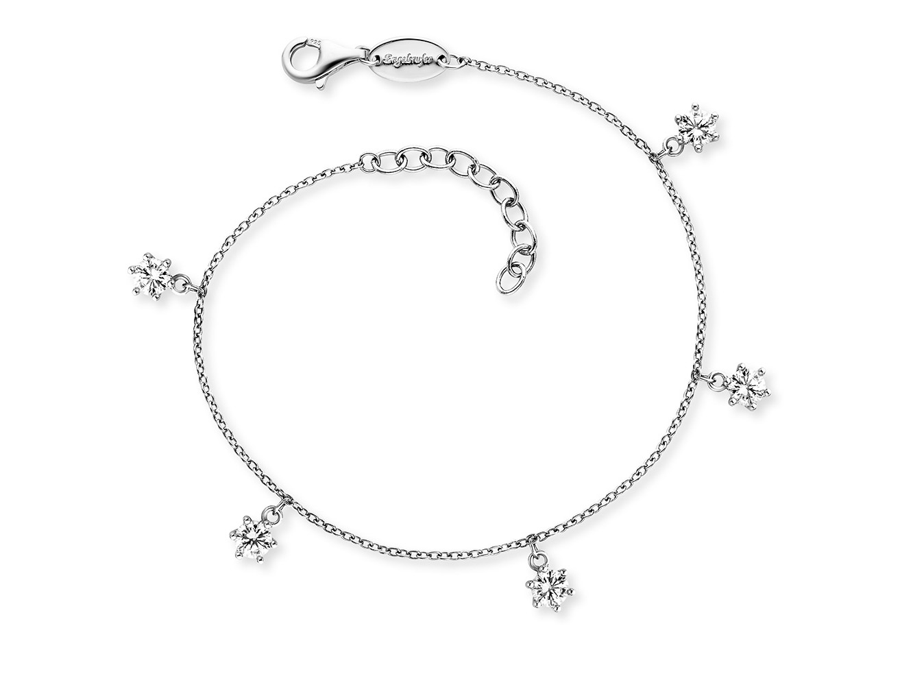 Engelsrufer ERB-SHINY-05-ZI SHINY Armband mit Zirkonia - Silber rhod. 17 cm Engelsrufer ERB-SHINY-05-ZI SHINY Armband aus rhodiniertem Silber mit funkelnden Zirkonia, Länge 17 cm, zarter Kettenstil mit Anhängern in Blumenform.