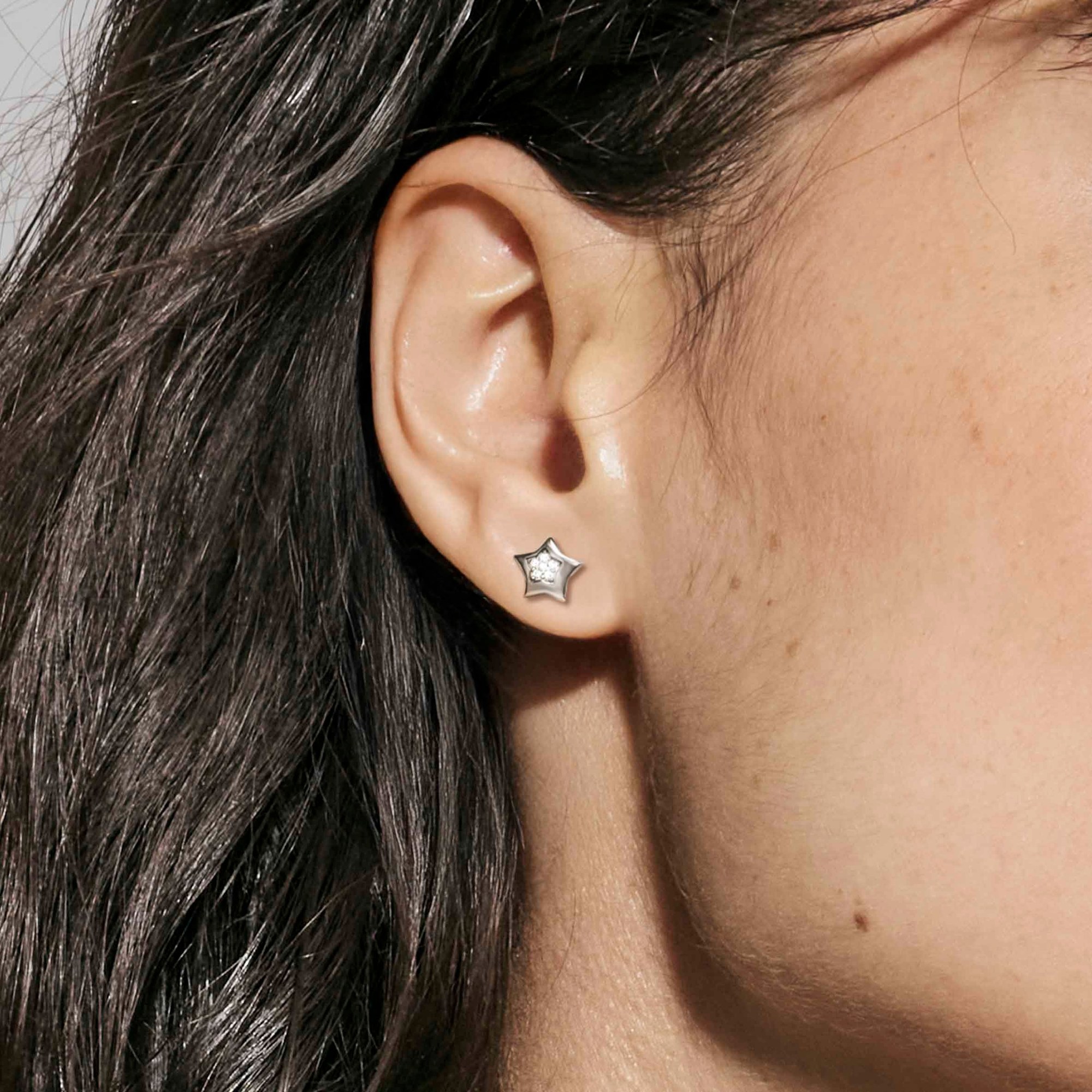 Nomination Petit Sparkle - Sterling Silber Ohrstecker - Stern - vergoldet - Zirkonia – Ansicht 3