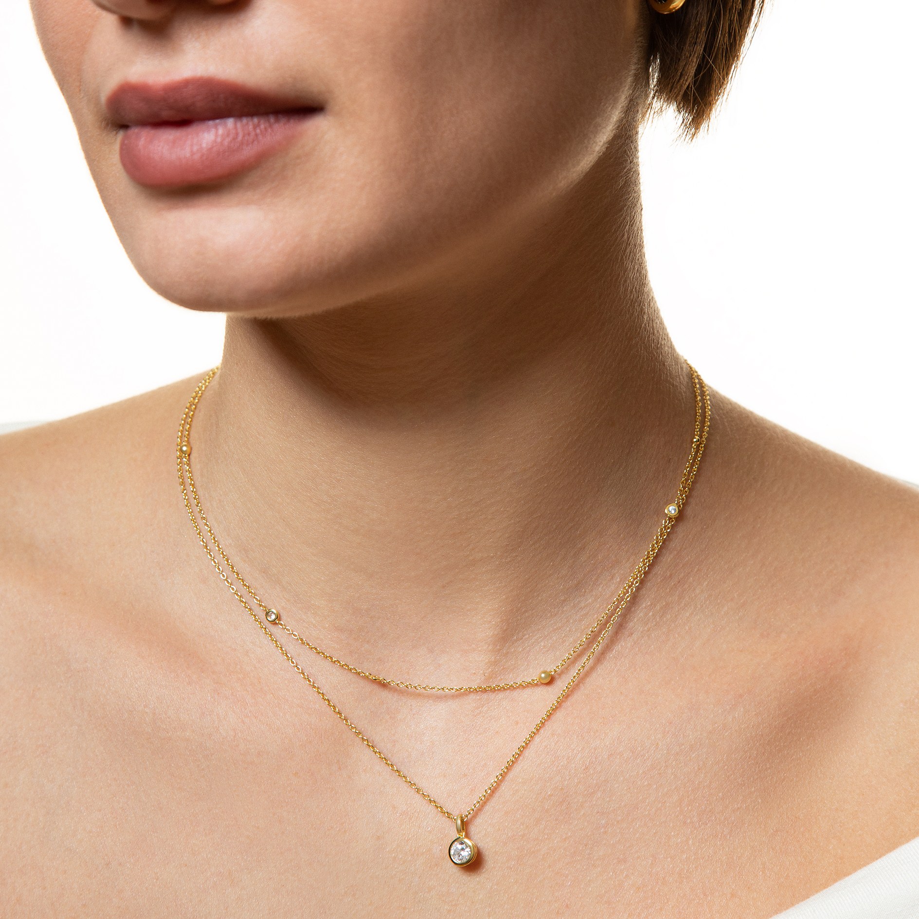 XENOX Sterling Silber Kette XS7284G - 40-45 cm - ZARGE GOLD - Gelbgold vergoldet Ankerkette - Zarge – Ansicht 2