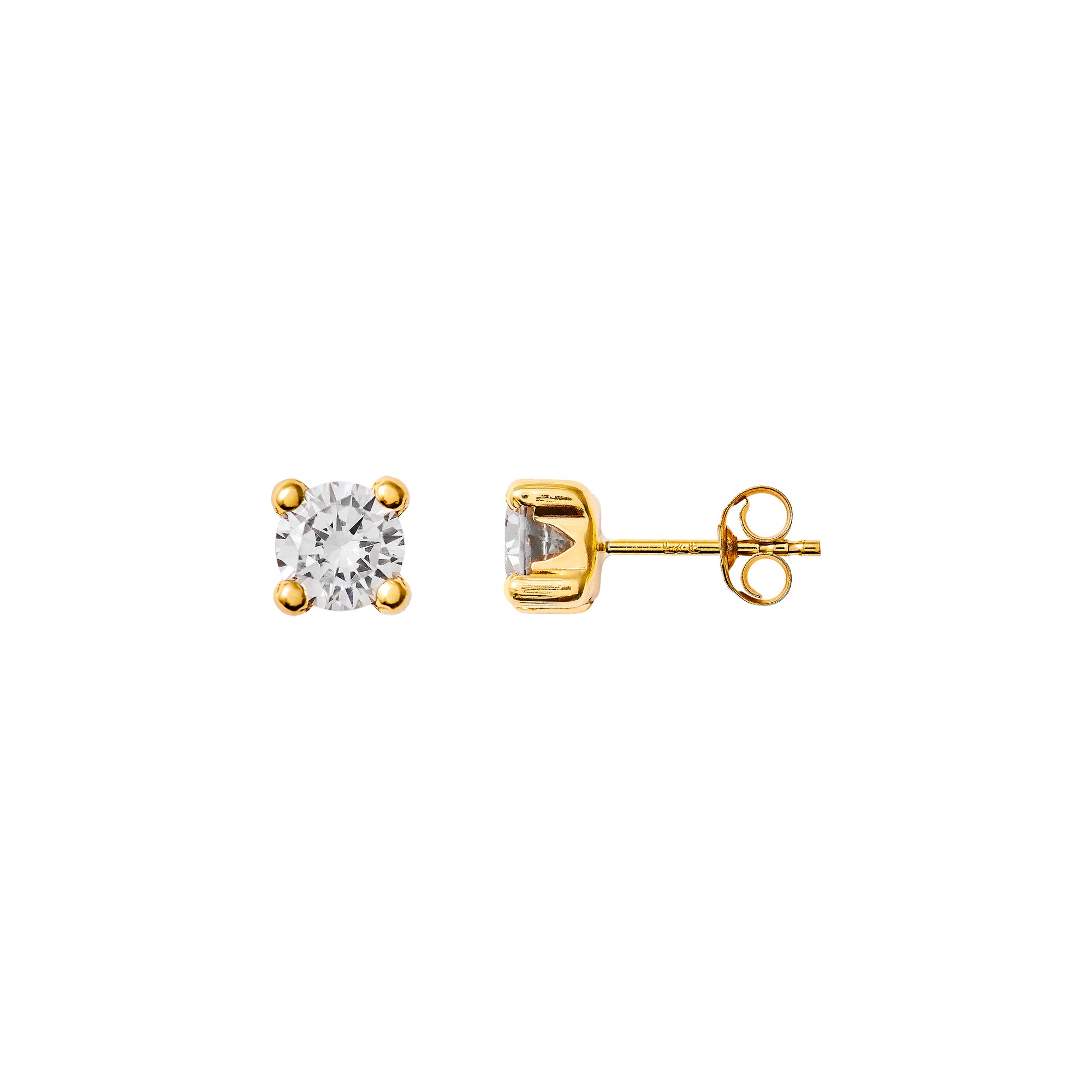 XENOX Ohrringe FINE - Gelbgold 585 mit Zirkonia – Ansicht 2