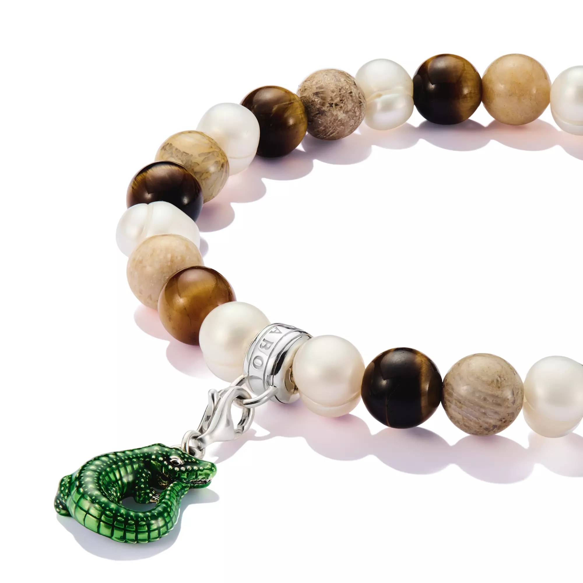 Thomas Sabo Bead-Armband mit naturfarbenen Steinen Silber – BUNT – 15 cm – Ansicht 3