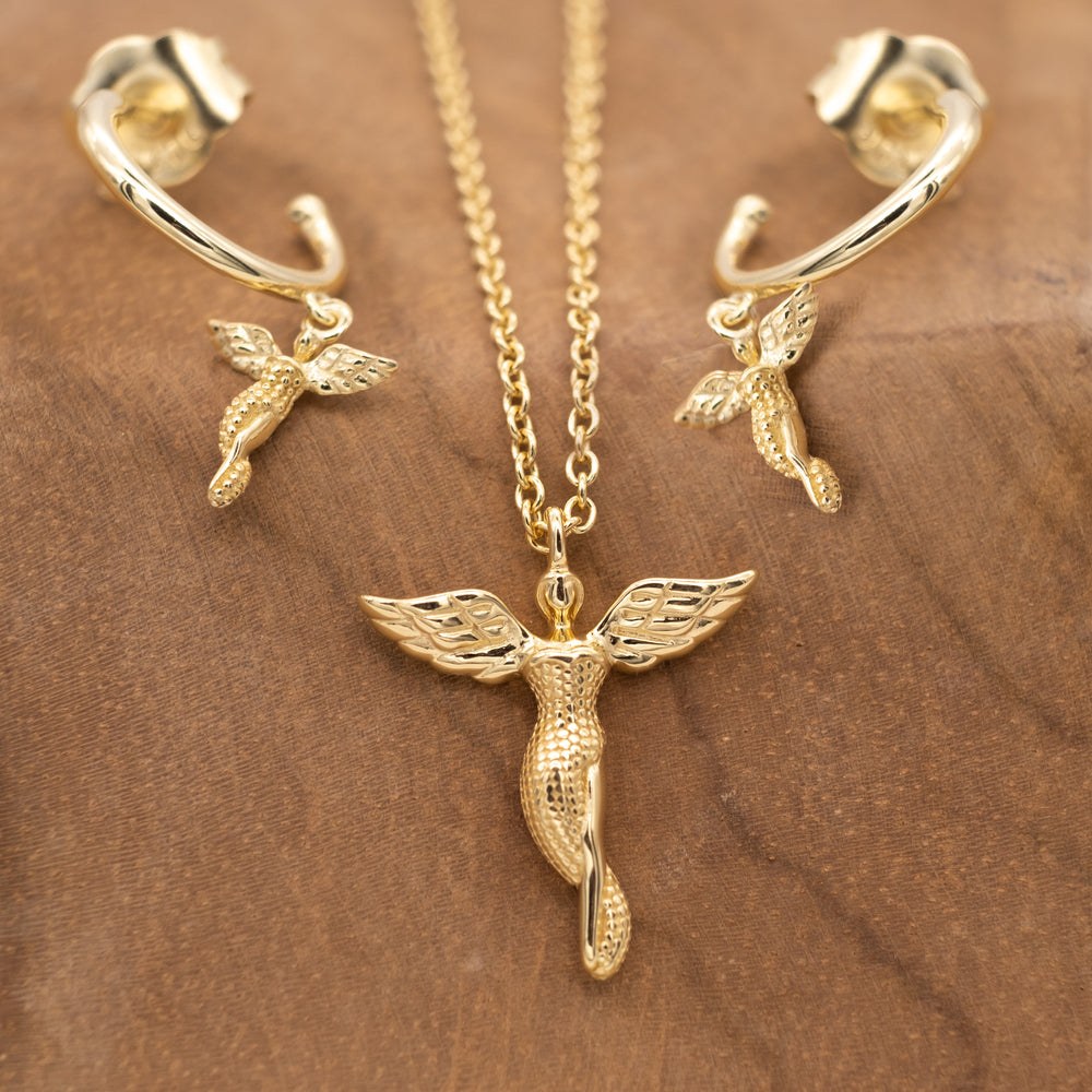 Engelsrufer LILANGEL Kette Engel - Gelbgold vergoldet auf Silber 40 cm – Ansicht 4