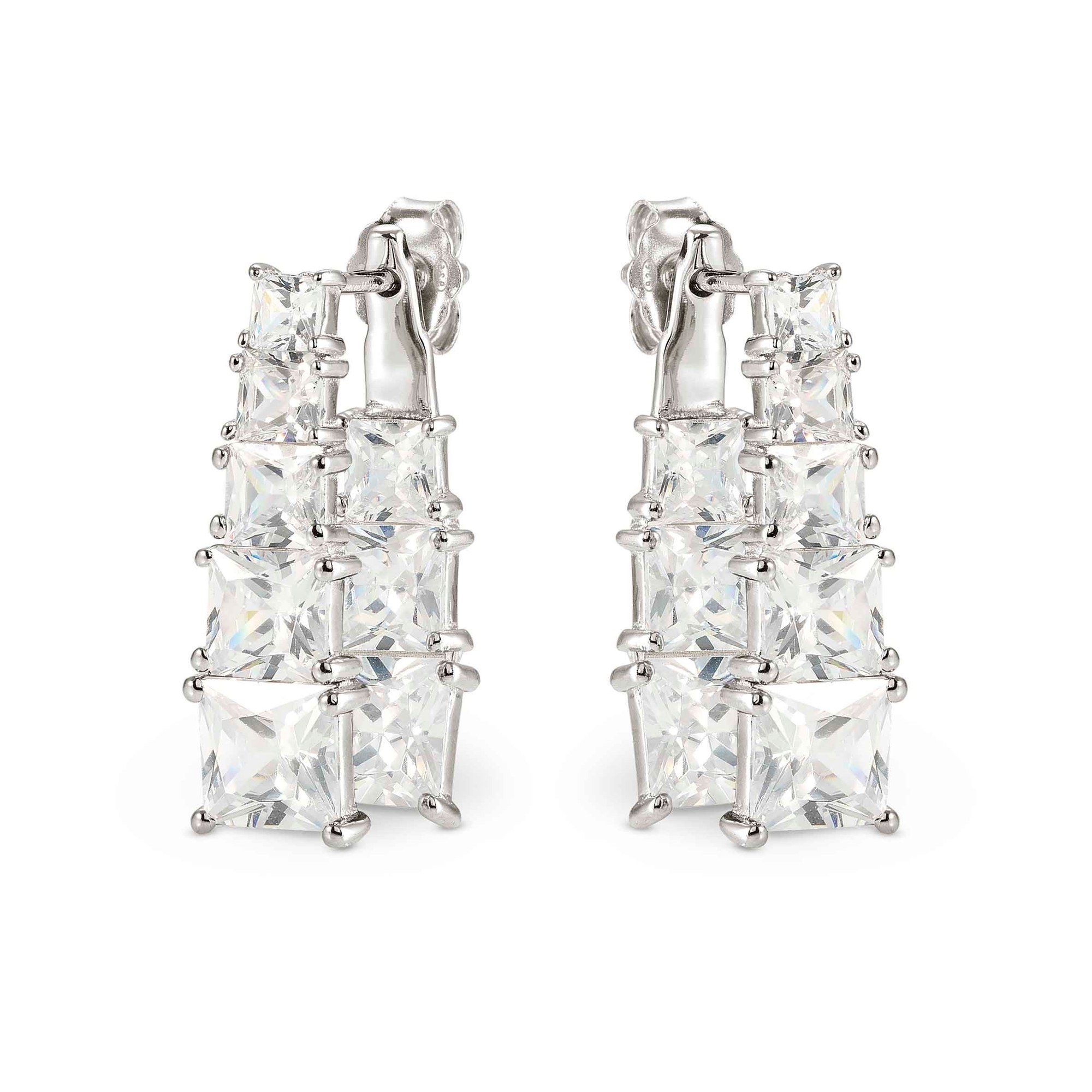 Nomination DAYTONIGHT Ohrhänger aus Sterling Silber - Zirkonia besetzt - Weiß - 2,5 cm – Ansicht 4