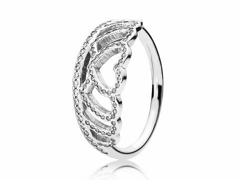 PANDORA 190958CZ-58 - Herzens-Tiara - Silber + Zirkonia klar - Ring - Gr. 58