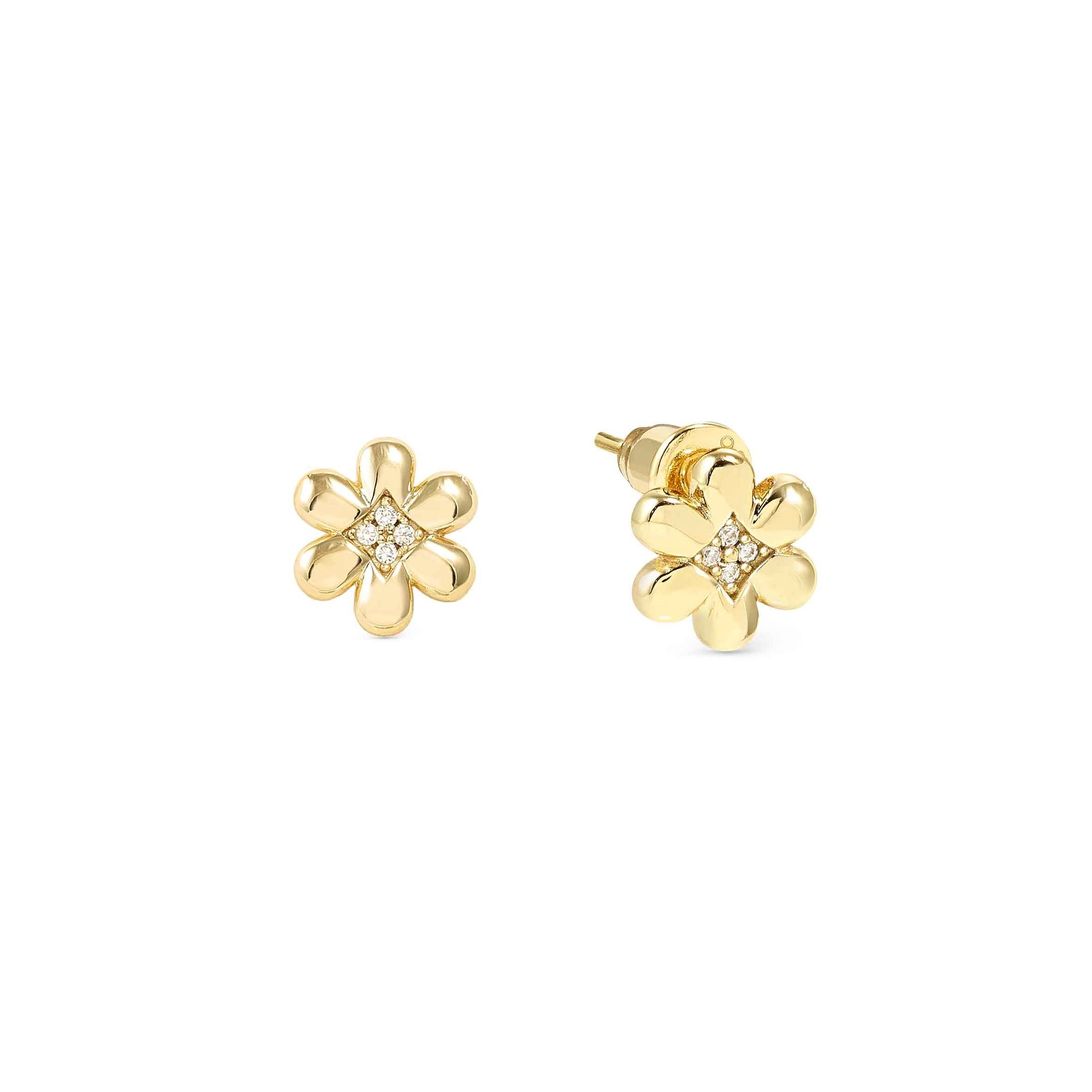 Nomination Petit Sparkle - Sterling Silber Ohrstecker - Blume - Zirkonia – goldfarben – Ansicht 2