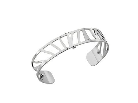 Eleganter Armreifen aus Silber von Les Georgettes, Modell Les Essentielles, 14 mm, mit einem modernen, offenen Design und stilvollen Ausschnitten, ideal für jedes Outfit.
