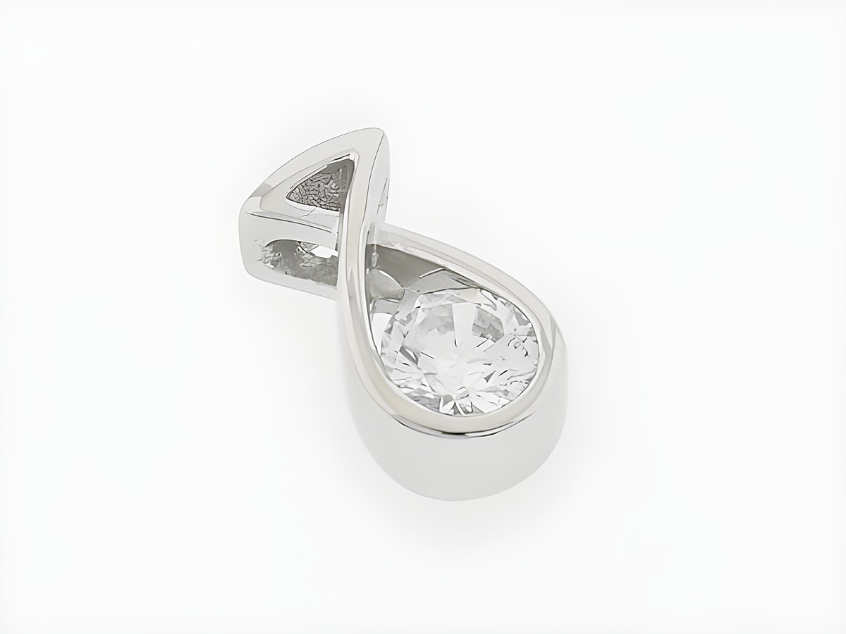 Christlicher Fisch Silber Anhänger charmant rhodiniert mit Zirkonia von Juwelier Harnisch, funkelndes Design und hochwertige Verarbeitung, ideal als Schmuckstück oder Geschenk.