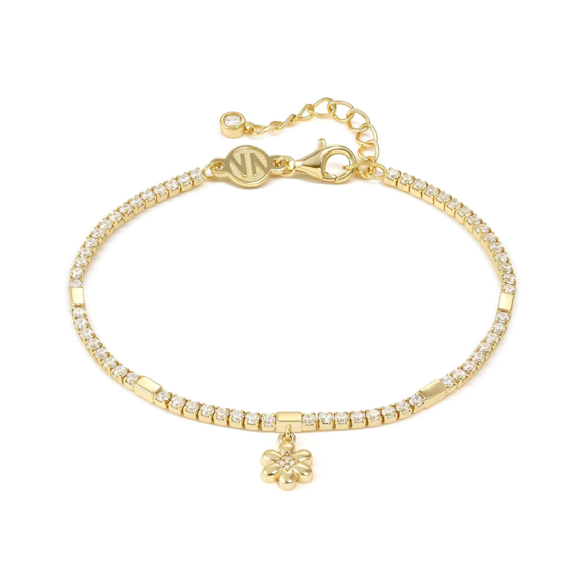 Nomination Petit Sparkle - Sterling Silber Armband - Blume - vergoldet - Zirkonia - 16,5-19,5 cm – Ansicht 2