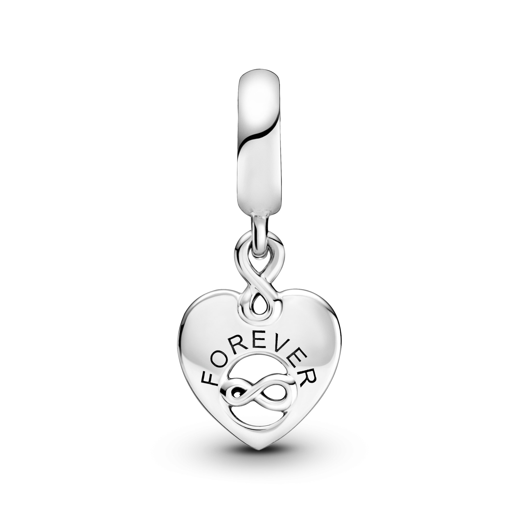 Pandora Charm Anhänger - Freunde und Unendlichkeitsherz Silber mit Zirkonia – Ansicht 2