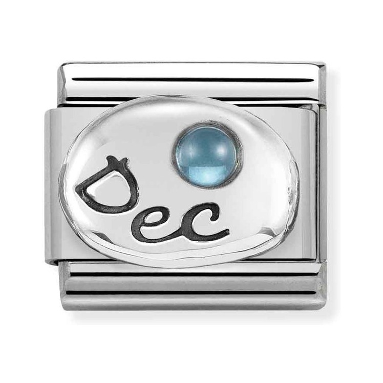 Nomination Composable Classic Charm Monatsstein Dezember Topas - Edelstahl, Sterling Silber