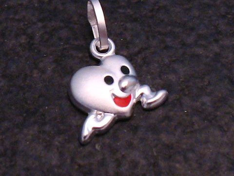 Rennendes Herz Anhänger aus Sterling Silber, süß und verspielt, hergestellt von Juwelier Harnisch, ideal für persönliche Schmuckstücke.