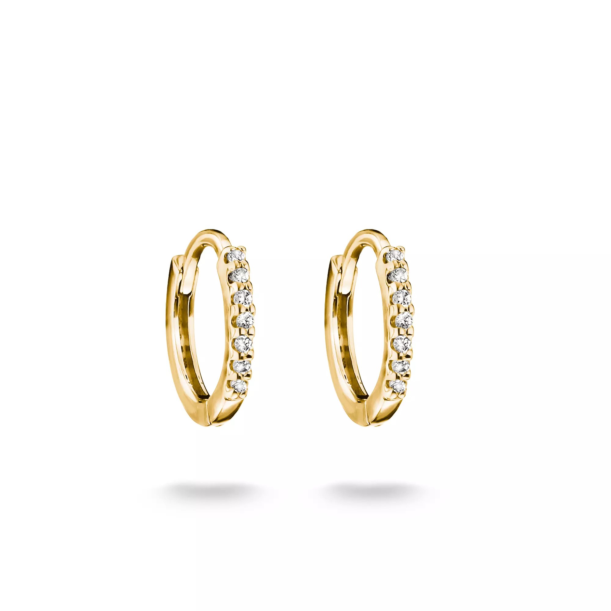 Thomas Sabo Creolen mit weißem Zirkonia – vergoldet – 10,5 mm hoch – Ansicht 2