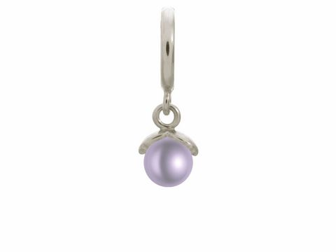 Silberner Anhänger mit einer lila Perle von Endless, Modell Purple Apple Pearl, ideal als Charm für individuelle Schmuckkreationen.