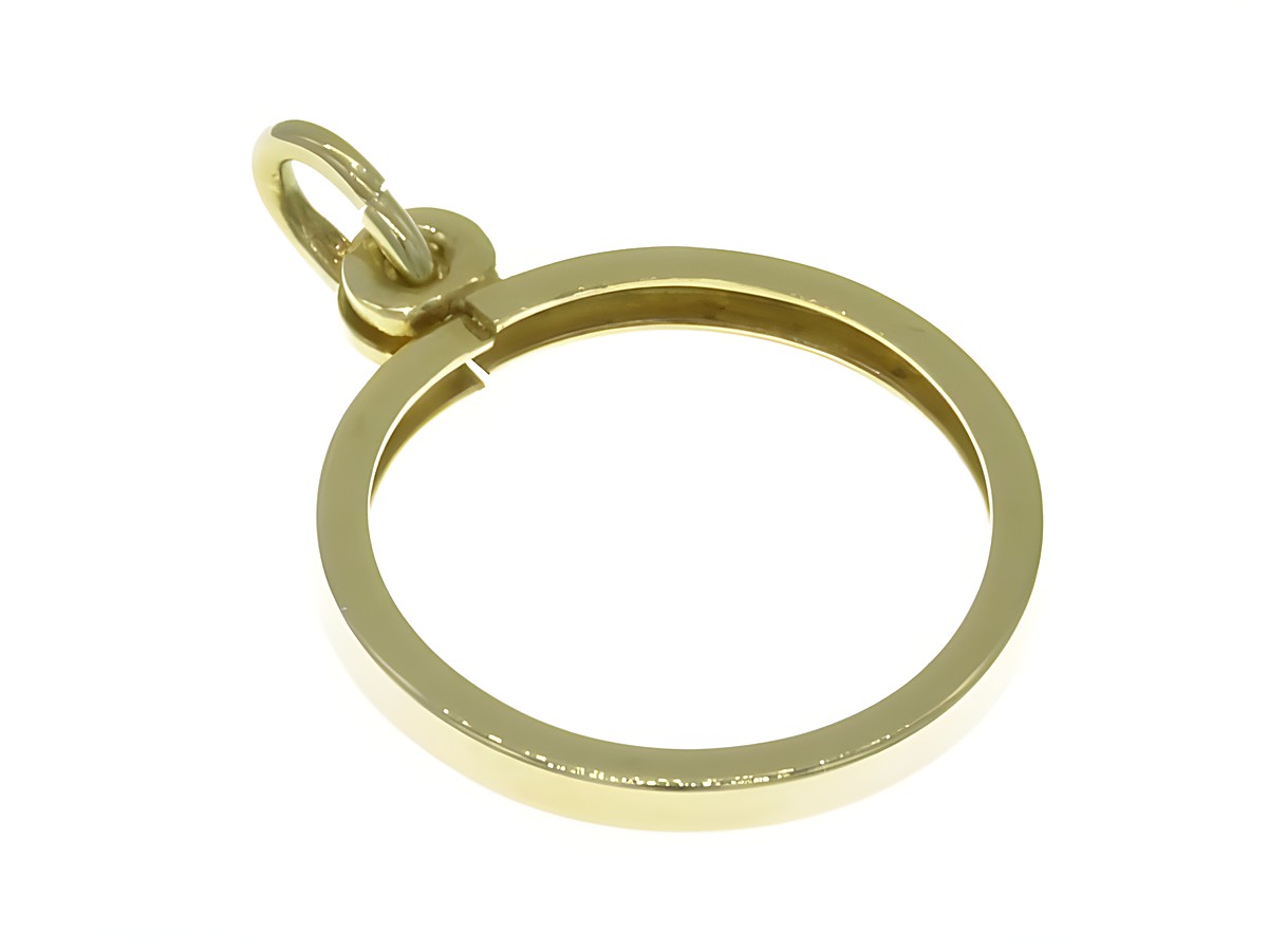 Schlichte Münzfassung aus 585 Gold, Durchmesser maximal 13,8 mm, hergestellt von Juwelier Harnisch, ideal für die Einfassung von Münzen.