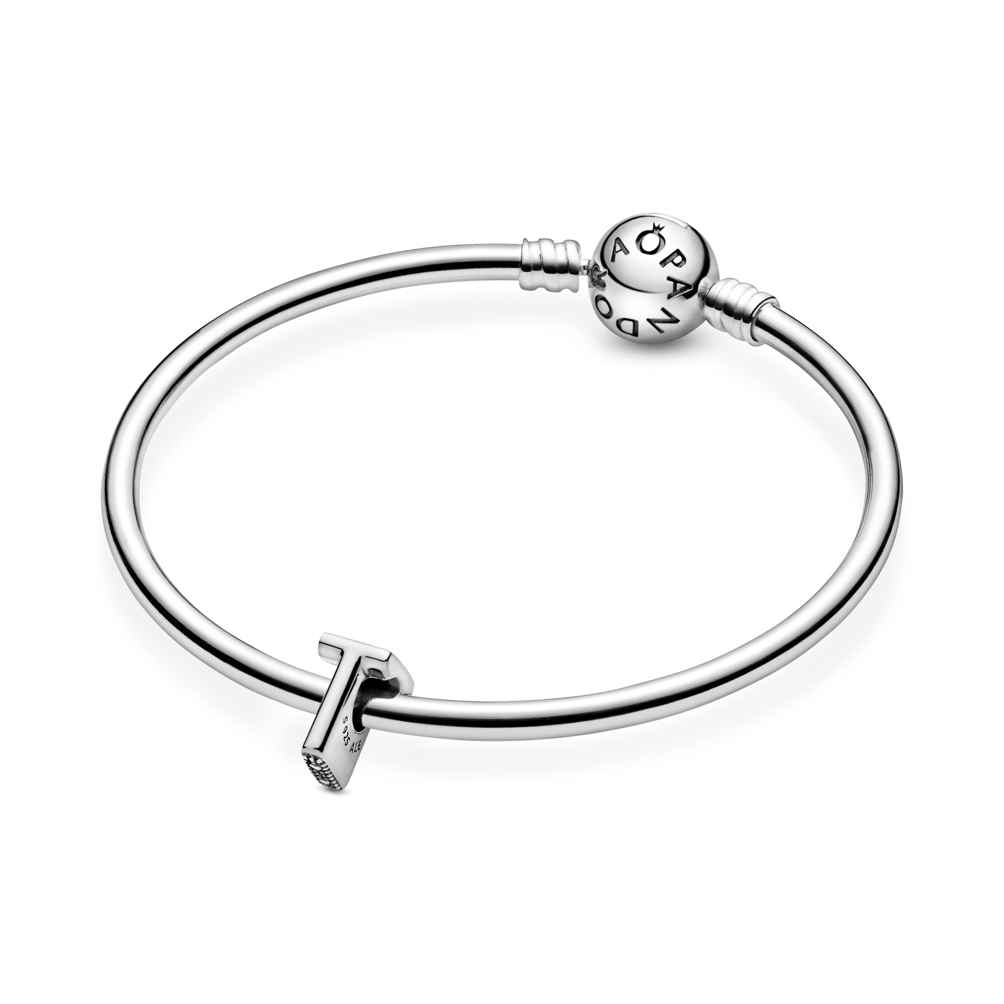 PANDORA Charm - Buchstabe T - Letter T - 925 Sterling Silber – Ansicht 5