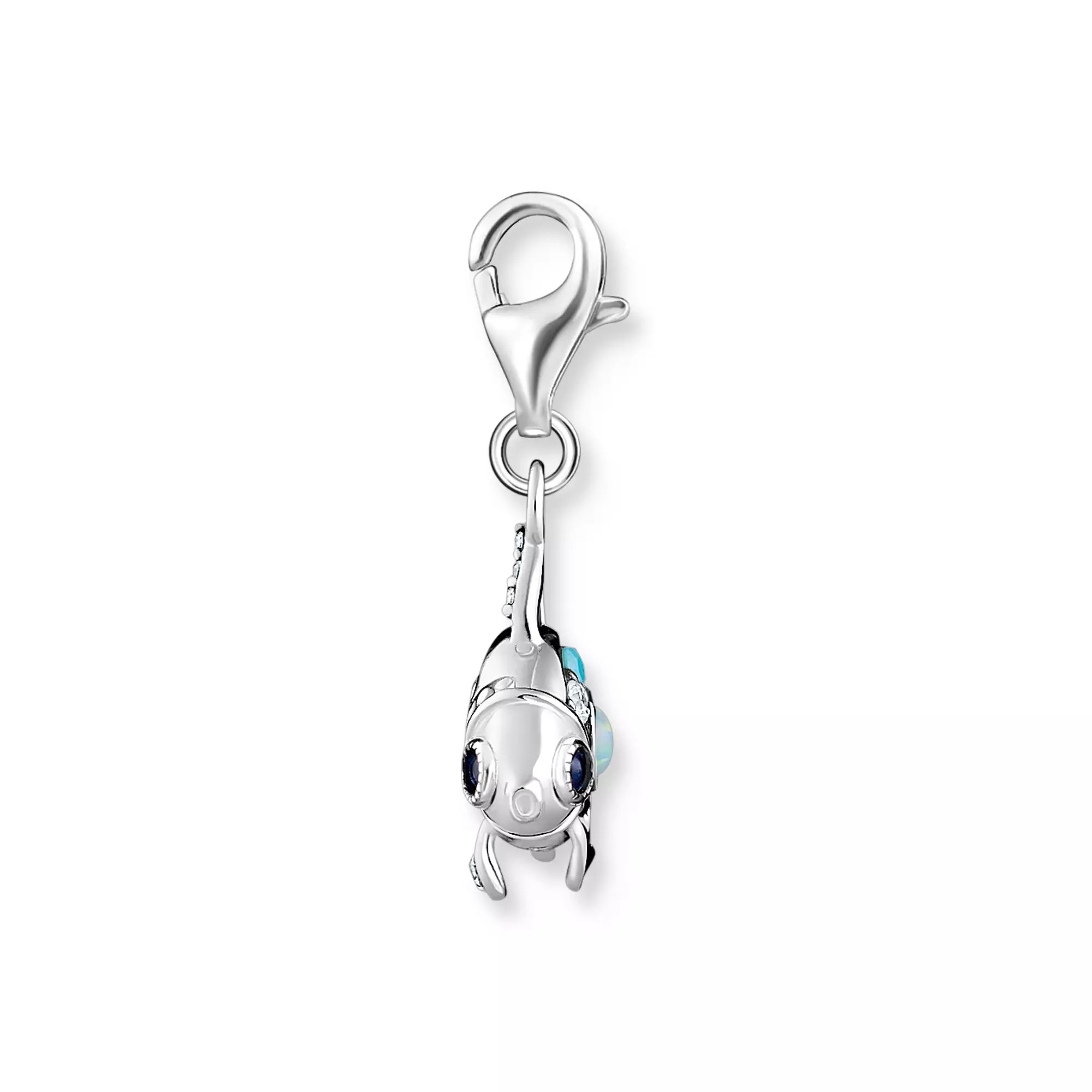 Thomas Sabo charm Fisch - Sterling Silber geschw. - Glas-Keramik - synth. Spinell – Ansicht 2