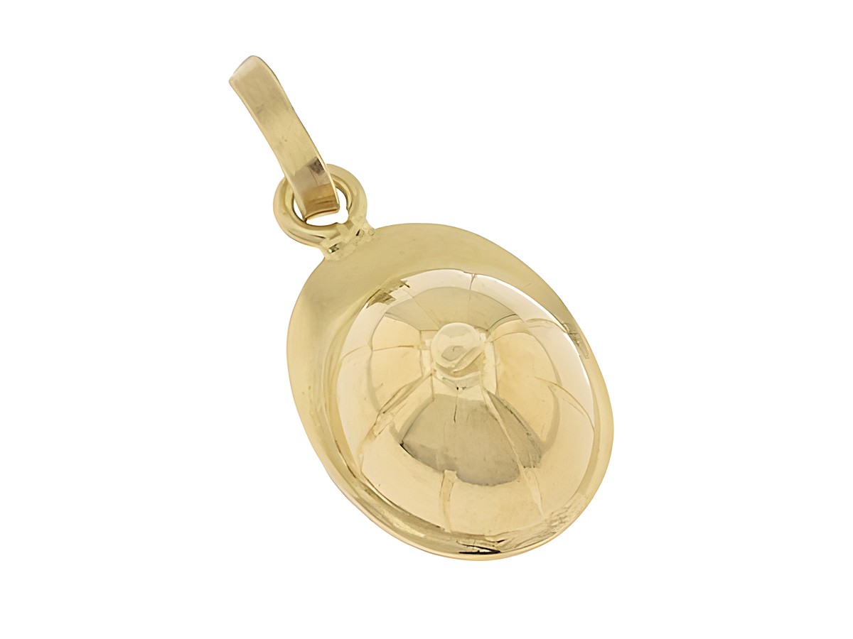Reiter Kappe Anhänger aus 333 Gold, ca. 1,8 cm, für den Reitsport, hergestellt von Juwelier Harnisch, sportliches und elegantes Design. – Ansicht 2