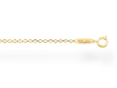 Erbskette von Thomas Sabo in Silber vergoldet mit einer Längenverstellung von 38-40-42 cm, ideal als edles Schmuckstück ohne Anhänger.