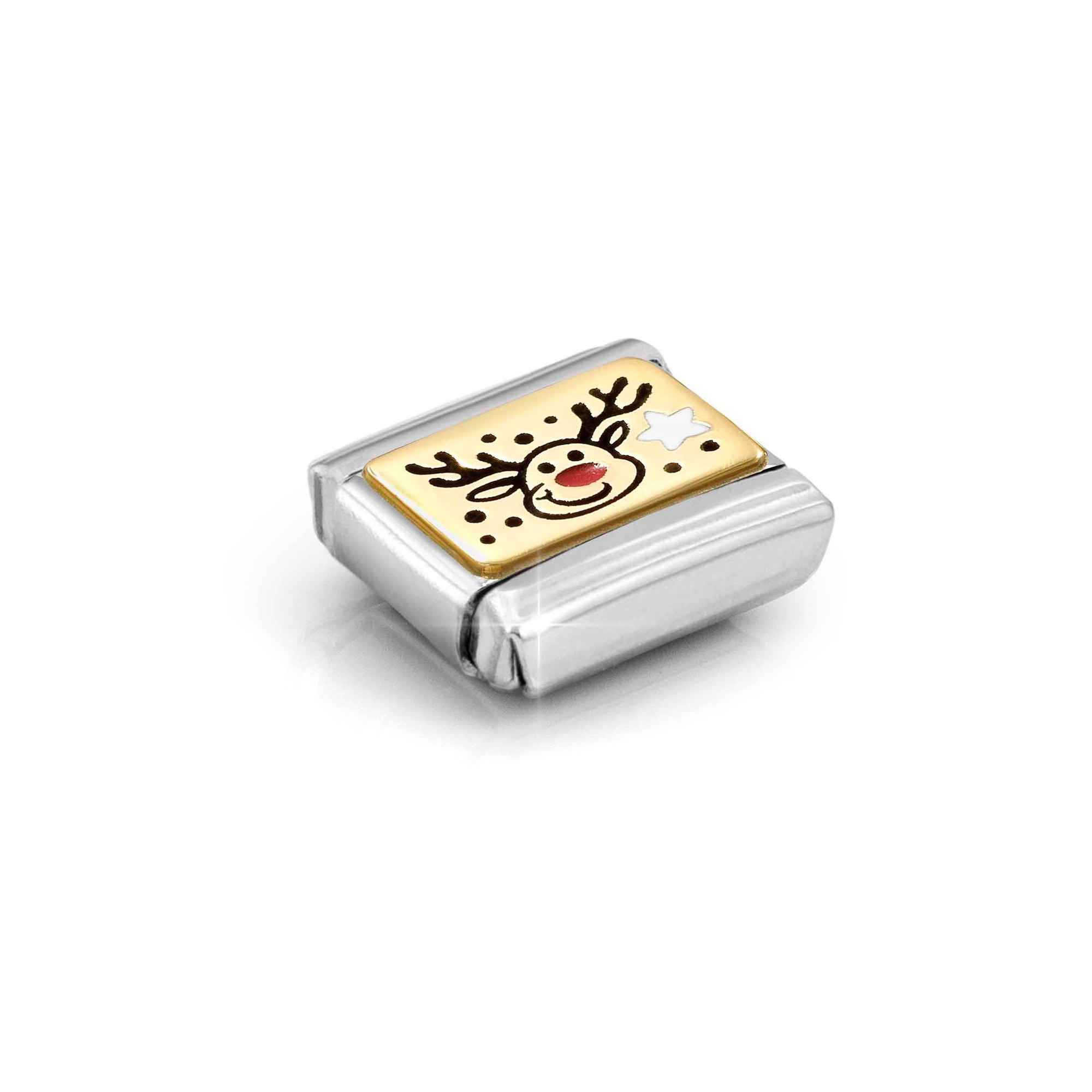 Nomination Rentier mit roter Nase Element - Classic Gold – Ansicht 5