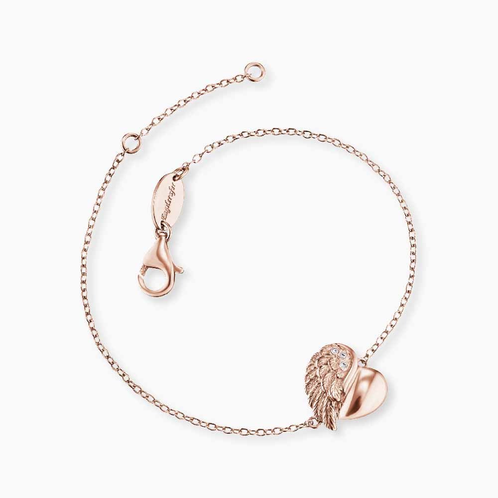Engelsrufer LILHEARTWING Armband Herzflügel - mit Zirkonia Gelbgold vergoldet auf Silber 17 cm – Ansicht 5