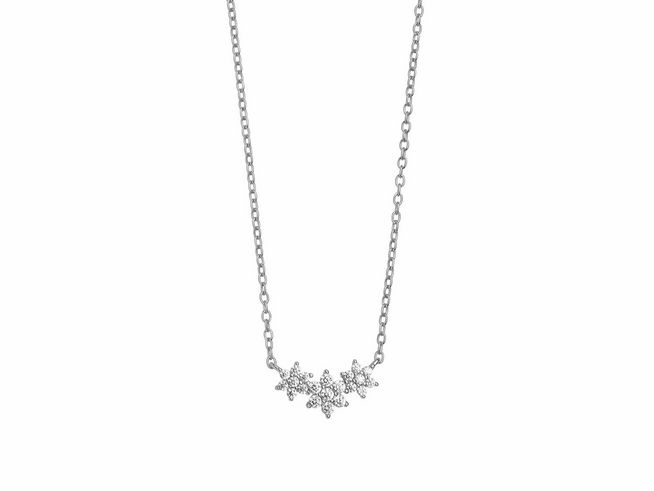 Xenox Sterling Silber Kette XS2295 in 40-45 cm Länge, MIDNIGHT Design mit einer eleganten Kareekette und einem schlichten Sternmotiv. Ideal für stilbewusste Frauen.