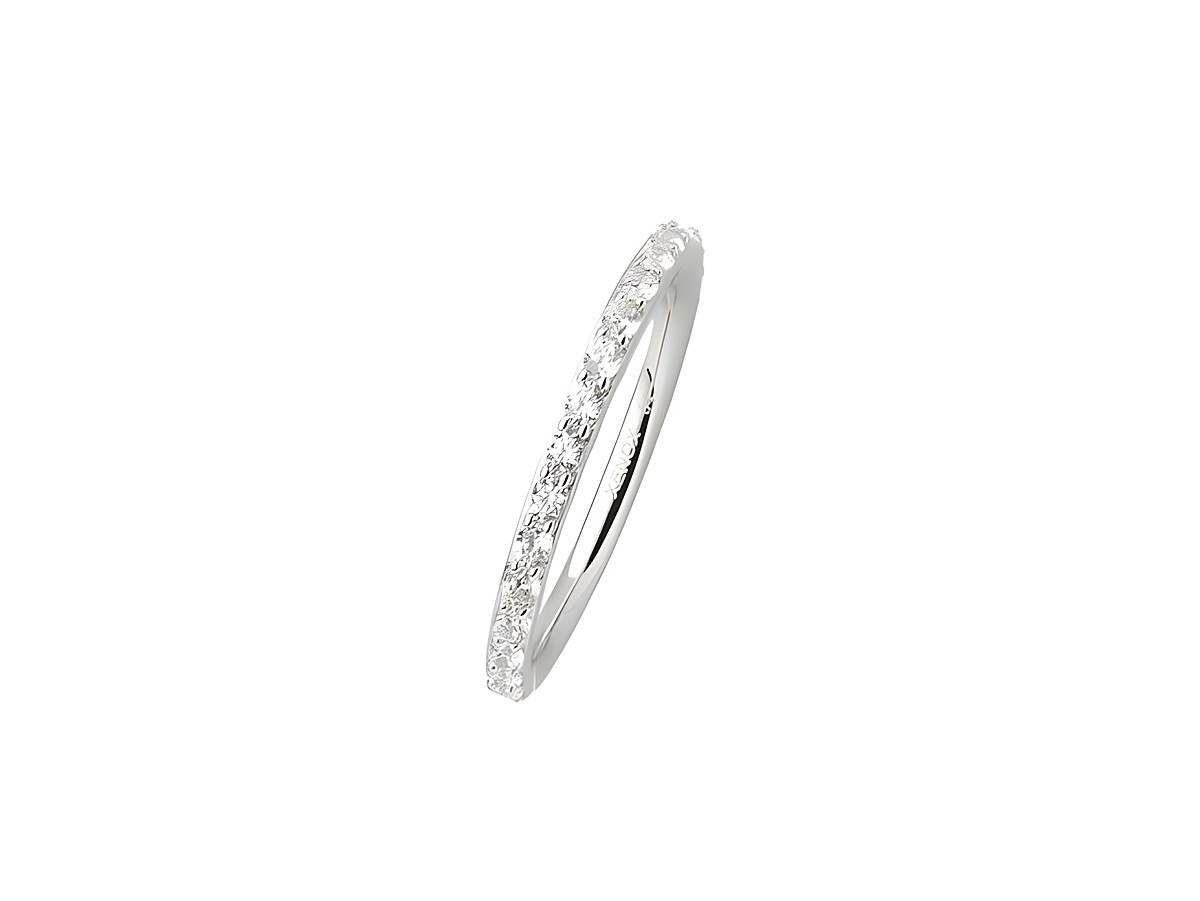 Xenox Sterling Silber Ring XS7389/54 in der Größe 54 mit funkelnden Zirkonia-Steinen, elegant und schmal designt, ideal als Solitaire oder für eine harmonische Ringkombination.