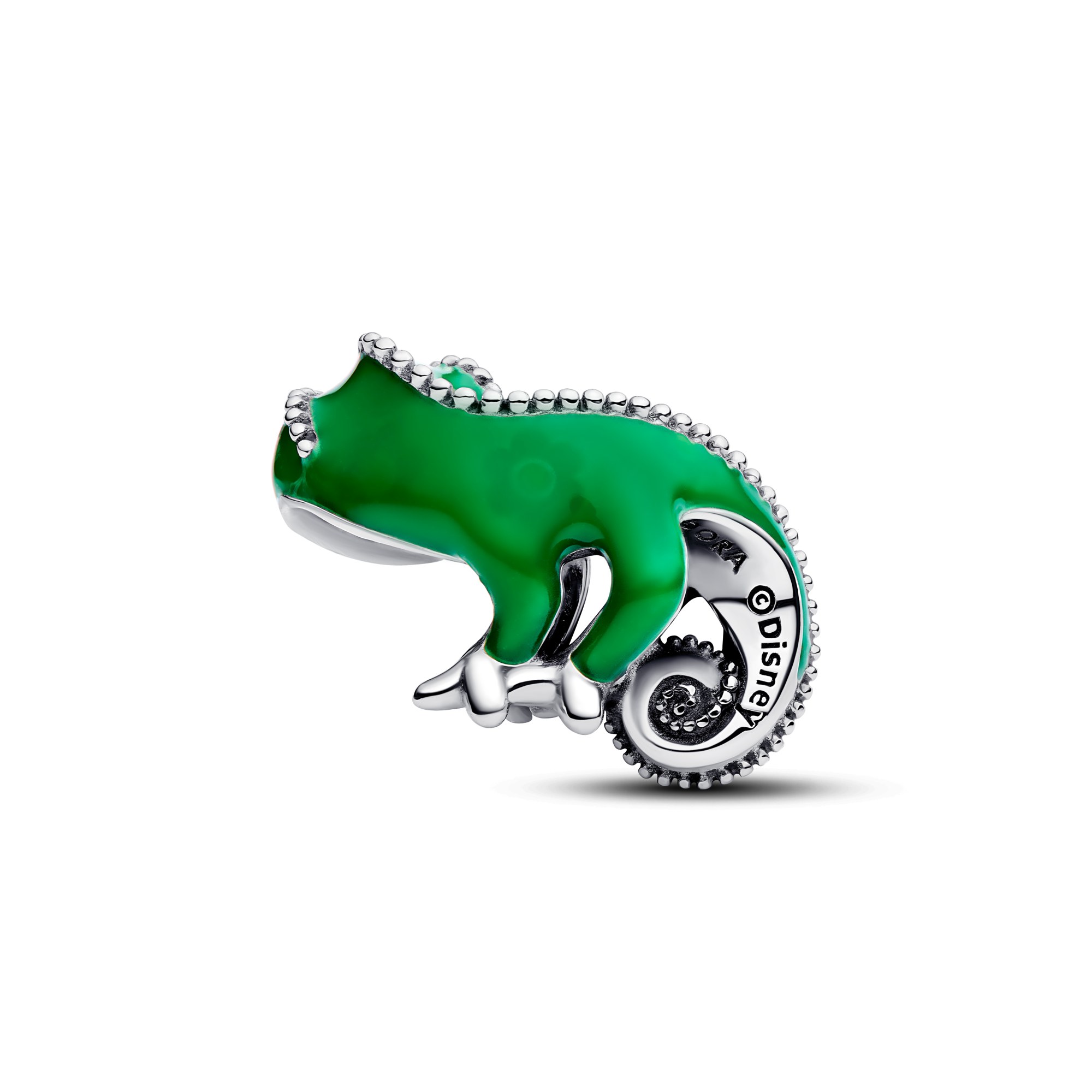 Pandora Disney Rapunzel neu verföhnt Pascal farbwechselndes Charm - Sterling Silber - Emaille Kristall Grün – Ansicht 2