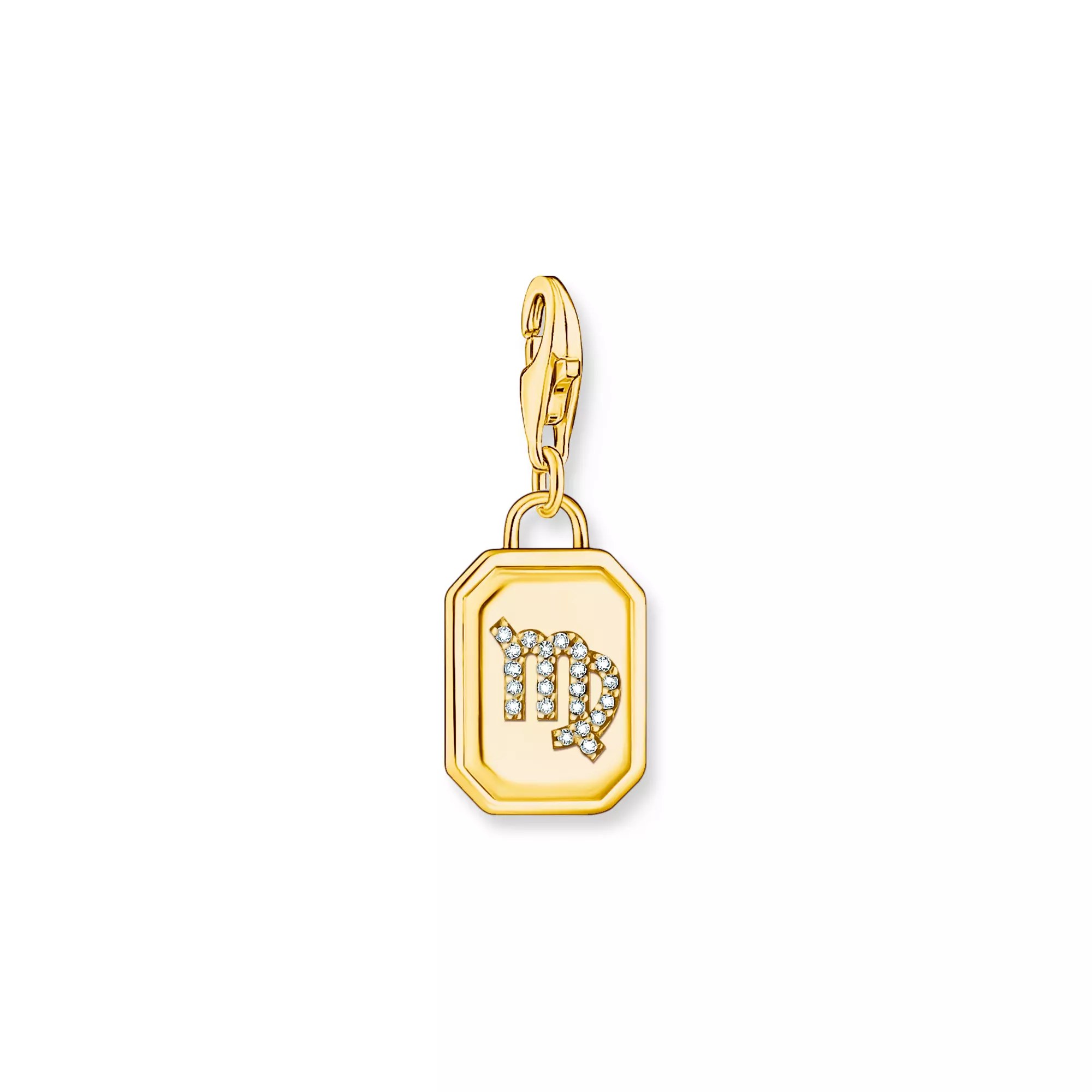 Thomas Sabo Charm-Anhänger - Sternzeichen Jungfrau - Silber Gelbgold verg. & Zirkonia