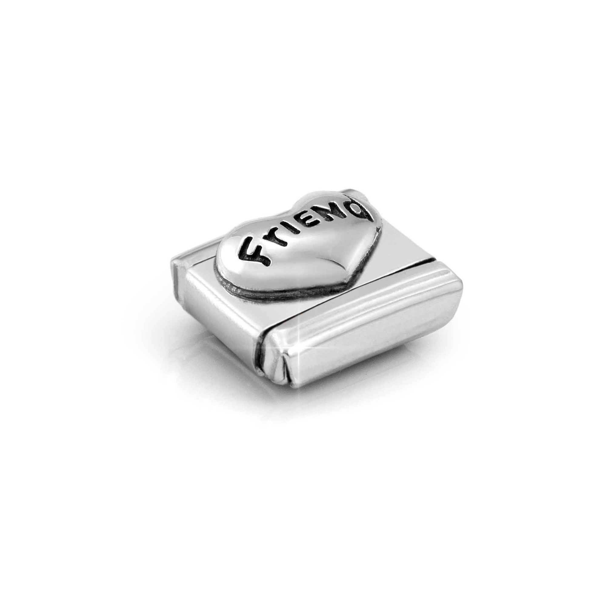Nomination Composable Classic Charm Herz Friend - Edelstahl, Sterling Silber, Emaille schwarz – Ansicht 4