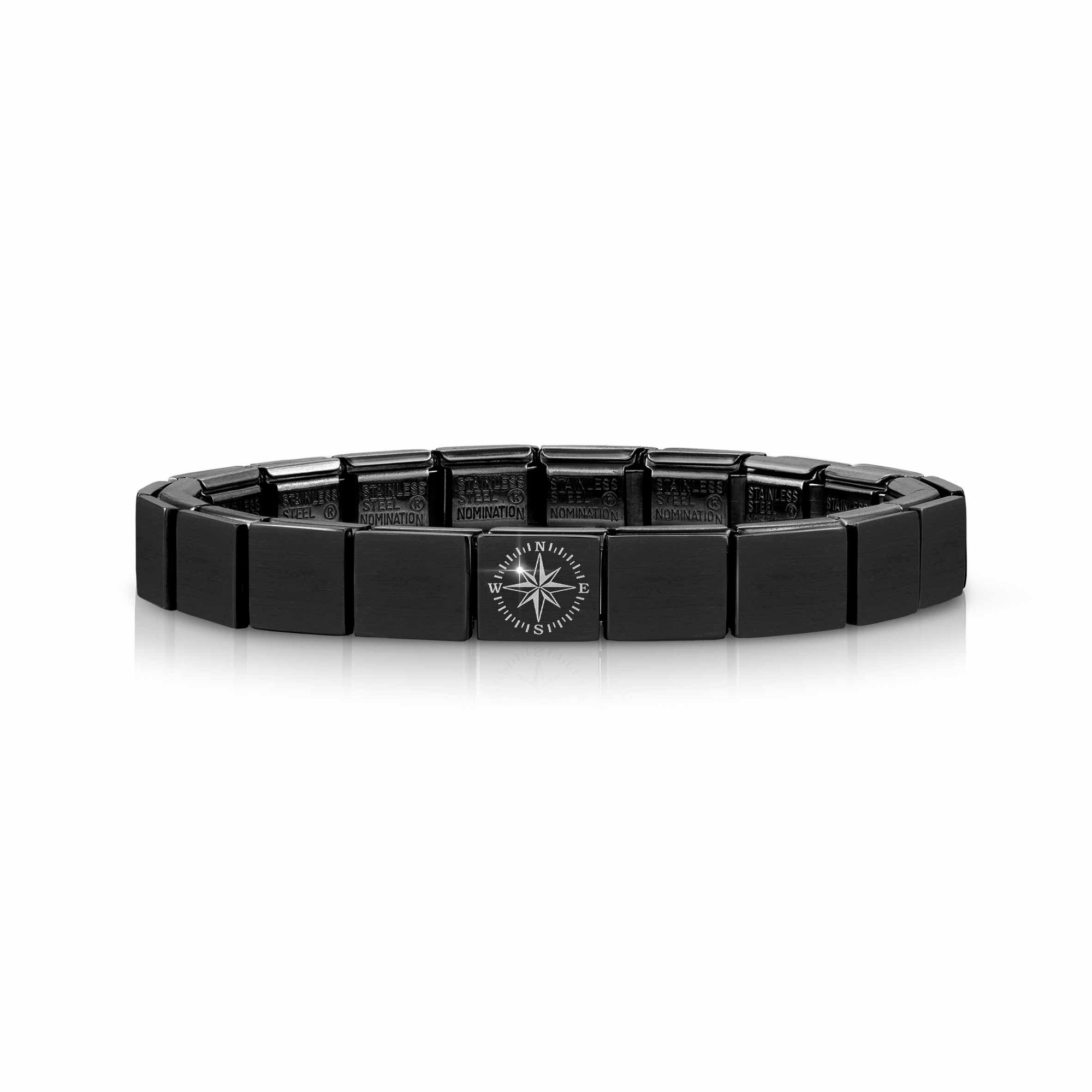 Nomination GLAM Armband - Edelstahl - schwarz PVD-besch. - Windrose