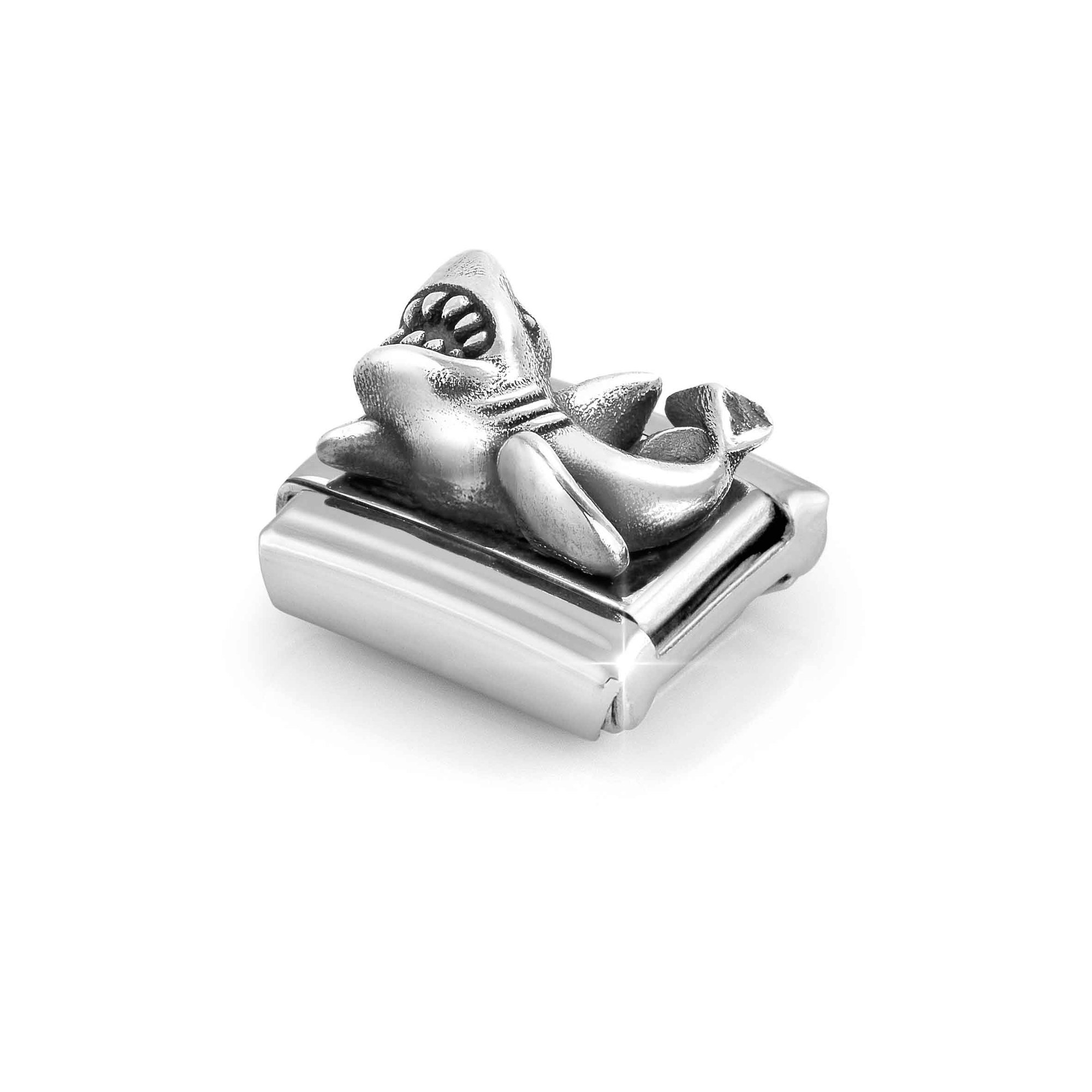 Nomination CLASSIC Element - oxidiertes Sterling Silber - Hai – Ansicht 5