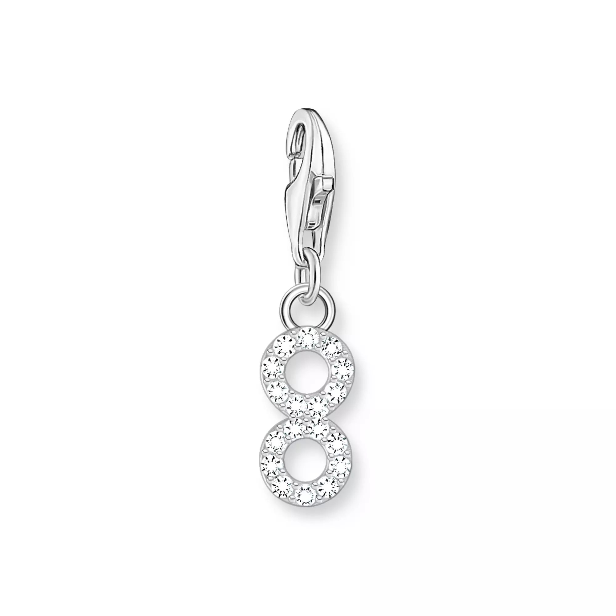 Thomas Sabo Charm-Anhänger - Zahl 8 - Silber & Zirkonia