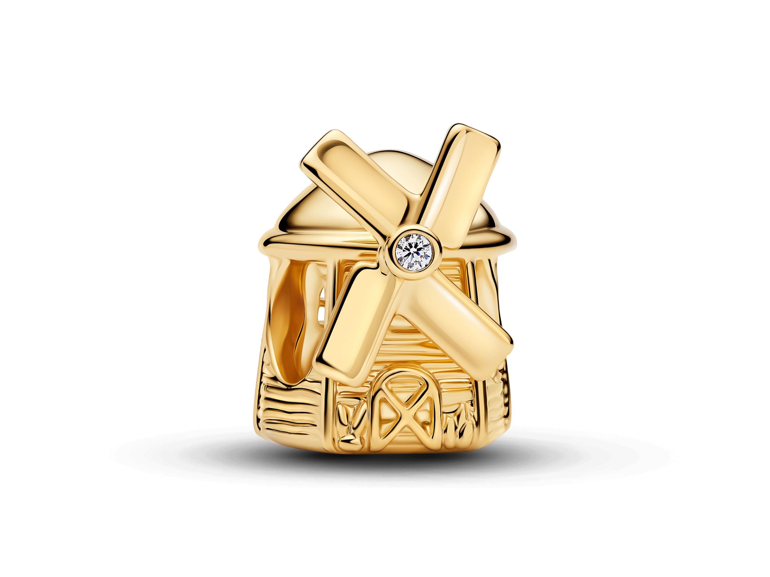 Pandora 764631C01 - Windmühlen-Charm Zirkonia - Gelbgold Vergoldung
