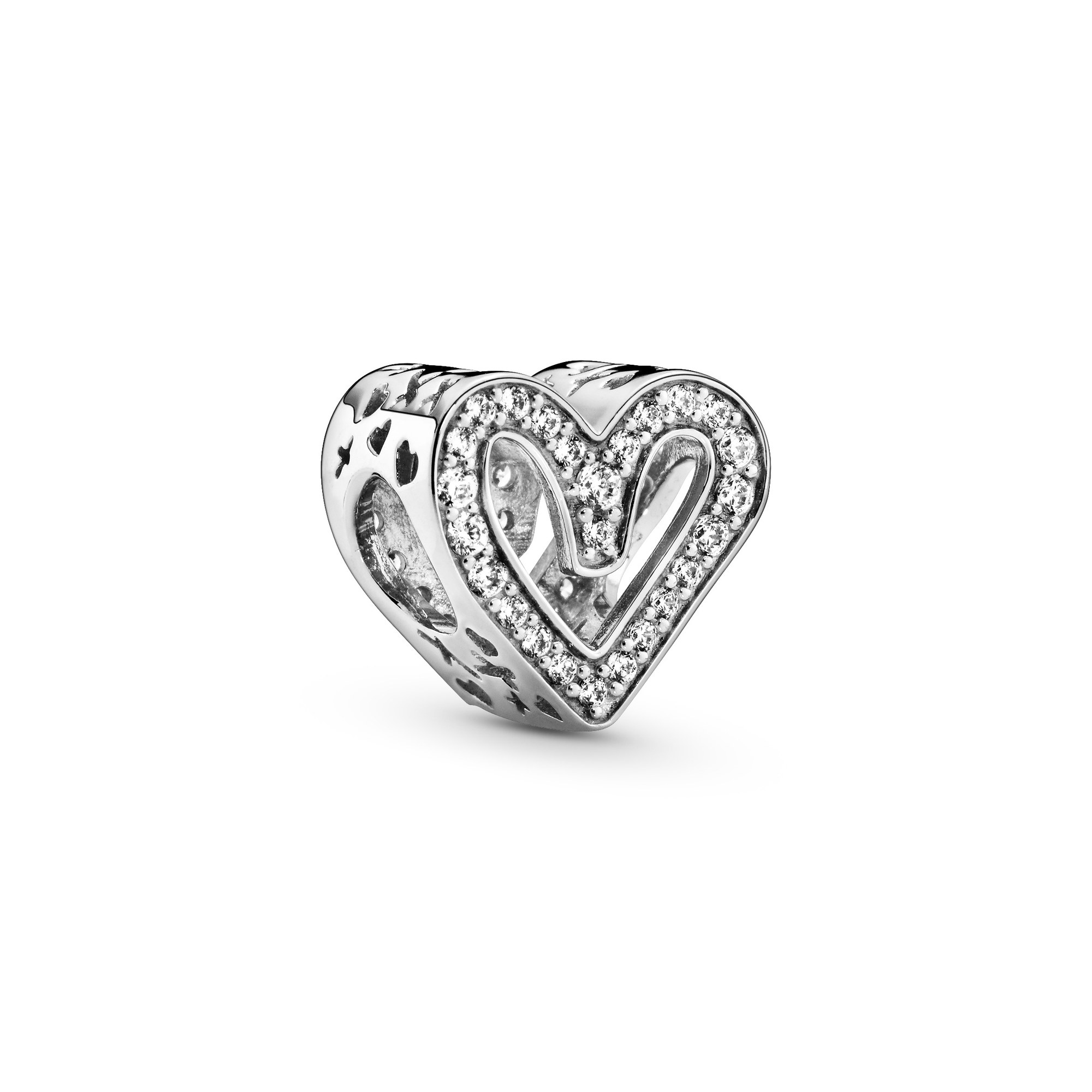 Pandora Silber - Zirkonia - Charm - Heart - Herz - Zirkonia
