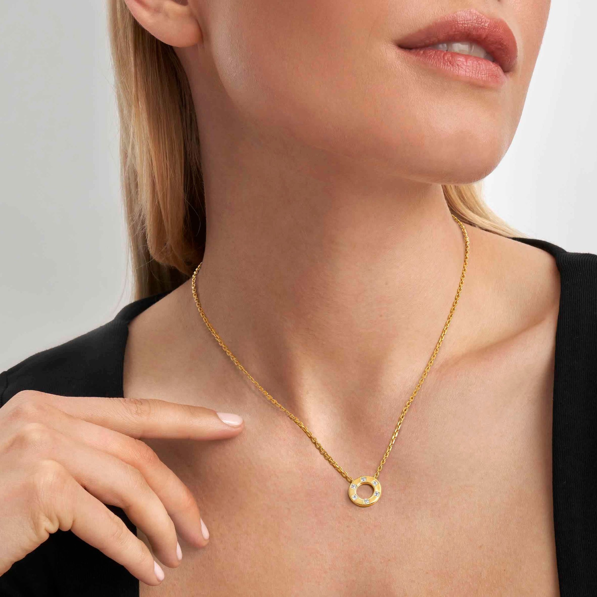 Nomination Carismatica KREIS Collier - Gelbgold vergoldet - Zirkonia Weiß - 38 - 44 cm – Ansicht 2