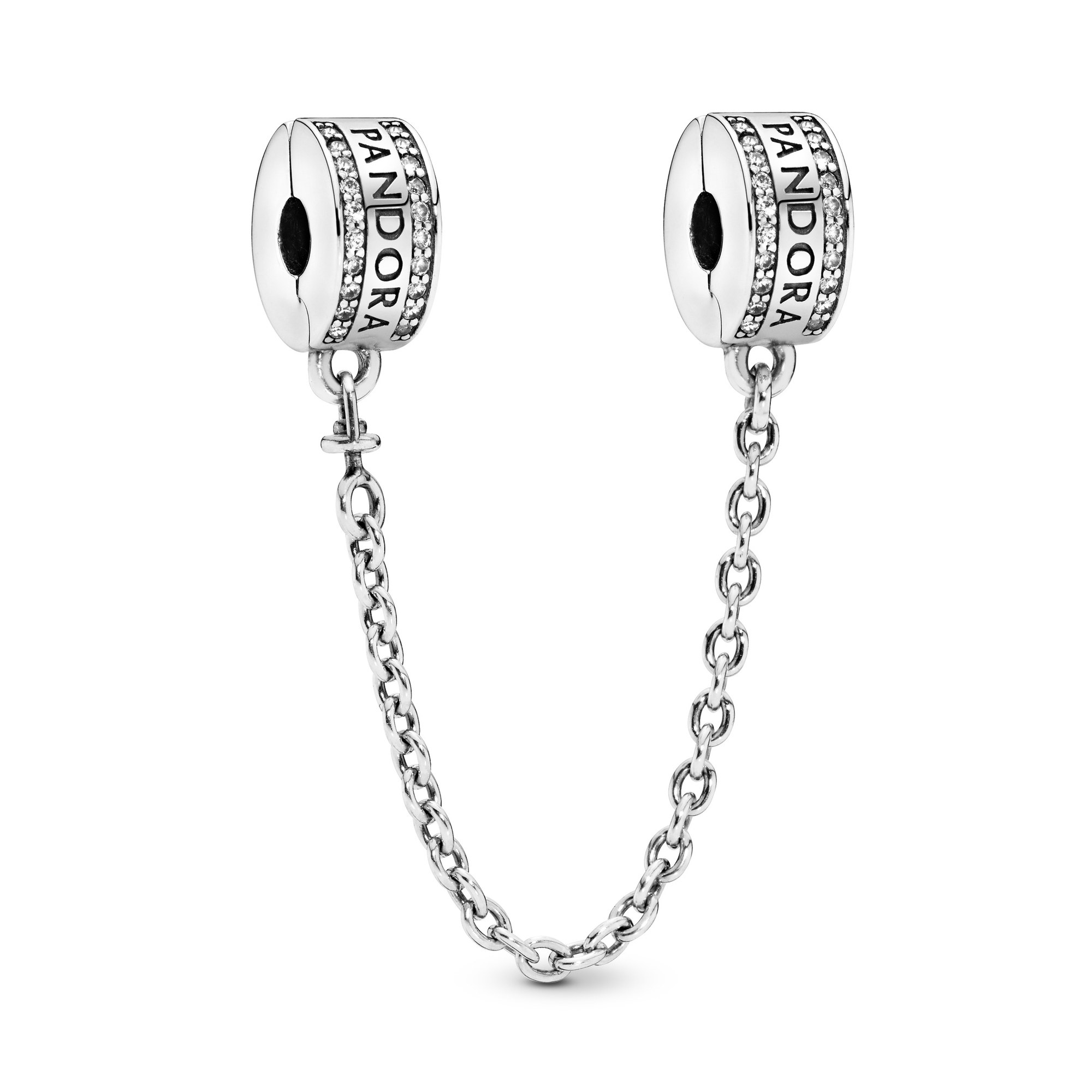PANDORA Logo - Silber Sicherheitskettchen Zirkonia