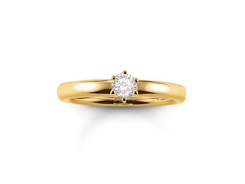 Thomas Sabo Ring TR1982-414-14-54 aus Silber mit vergoldeter Oberfläche und Zirkonia, in der Größe 54, zeitloses Design für eleganten Schmuck.