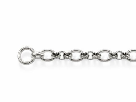 Thomas Sabo Armband A1041-001-12-L in Silber mit einer Länge von 21 cm, elegant gestaltete Glieder und ein charakteristischer Verschluss. Ideal für modische Akzente und vielseitige Kombinationen.