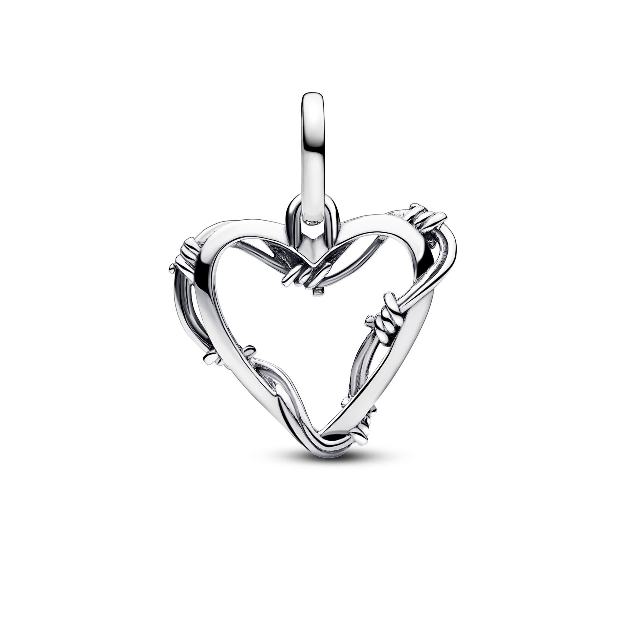 Pandora ME Mini-Charm - Stacheldraht-Herz - Sterling Silber – Ansicht 2