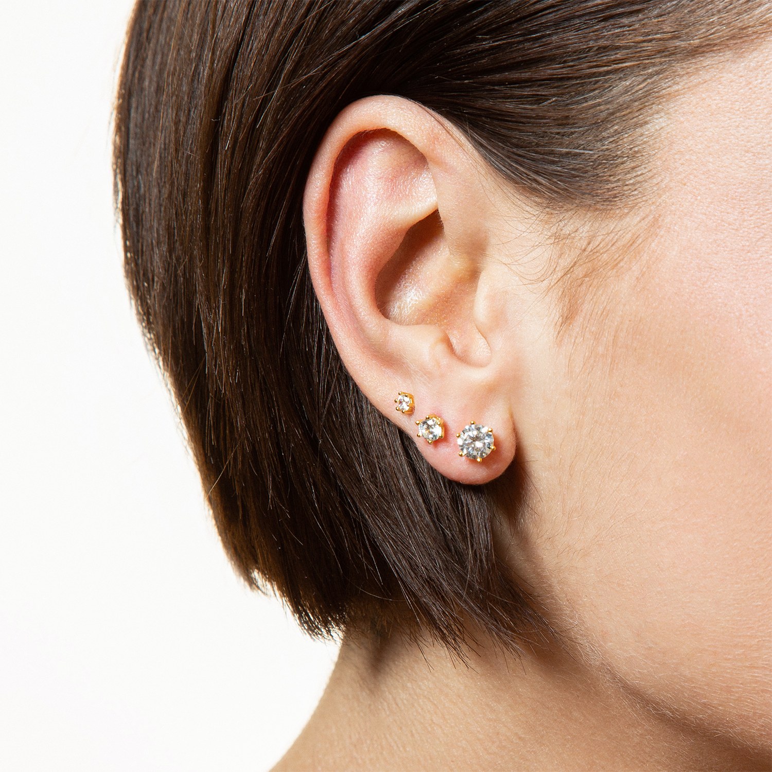 XENOX Sterling Silber Ohrringe XS7262G - KRAPPE GOLD - Gelbgold vergoldet - Krappe – Ansicht 3