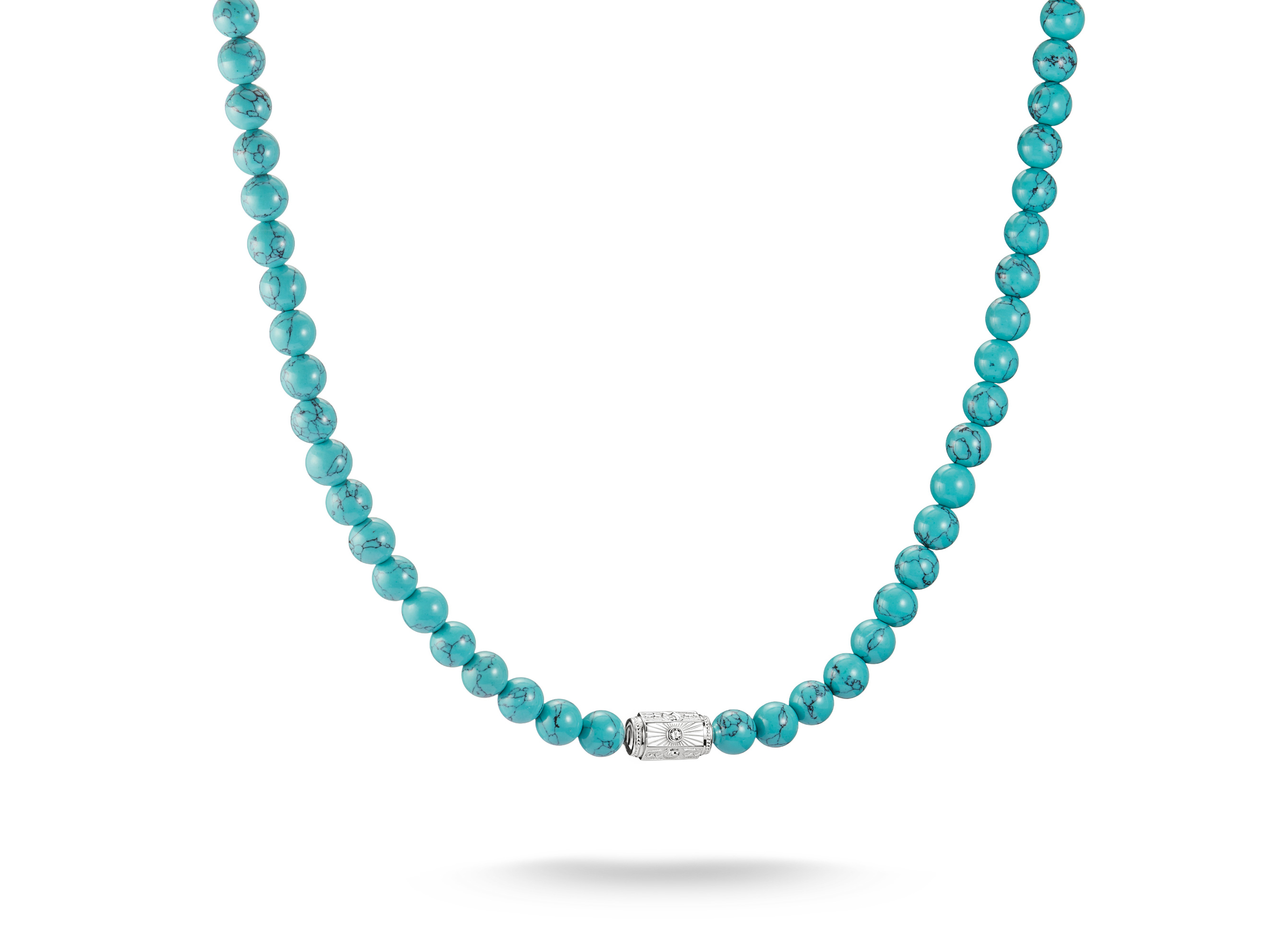 Thomas Sabo KE2335-405-17-L55 ELYNDRA Kette 55 cm - Sterling Silber & imit. Türkis & Zirkonia - Türkis