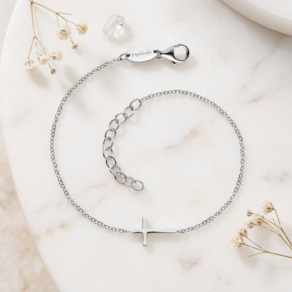 Engelsrufer LILCROSS Armband Kreuz - Silber rhodiniert 17 cm – Ansicht 3