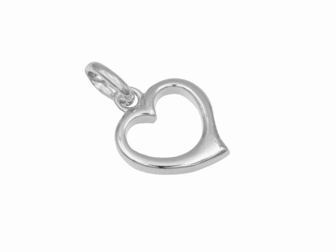 Anhänger Herz in Sterling Silber rhodiniert von Juwelier Harnisch, plastisch gestaltet, verleiht zeitlosen Charme und Eleganz. Ideal für besondere Anlässe oder als Geschenk.