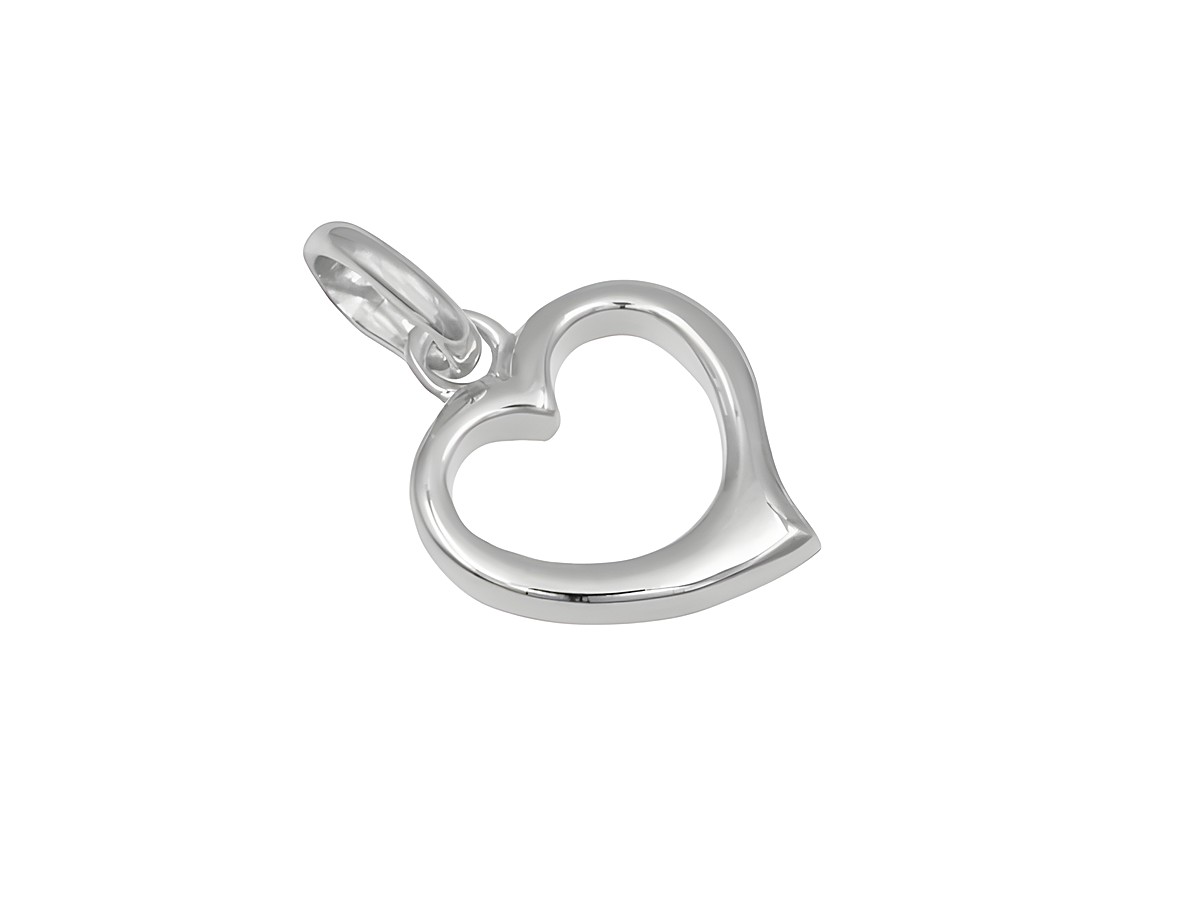 Anhänger Herz in Sterling Silber rhodiniert von Juwelier Harnisch, plastisch gestaltet, verleiht zeitlosen Charme und Eleganz. Ideal für besondere Anlässe oder als Geschenk.