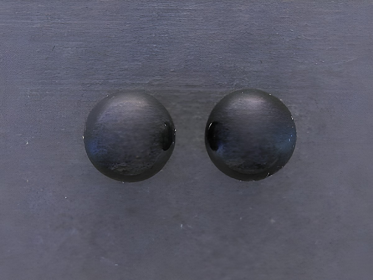Silber Ohrringe mit schwarzen Achat Kugeln von 6,5 mm, hergestellt vom Juwelier Harnisch, elegantes Design, ideal für jeden Anlass, zeitlos und modisch.