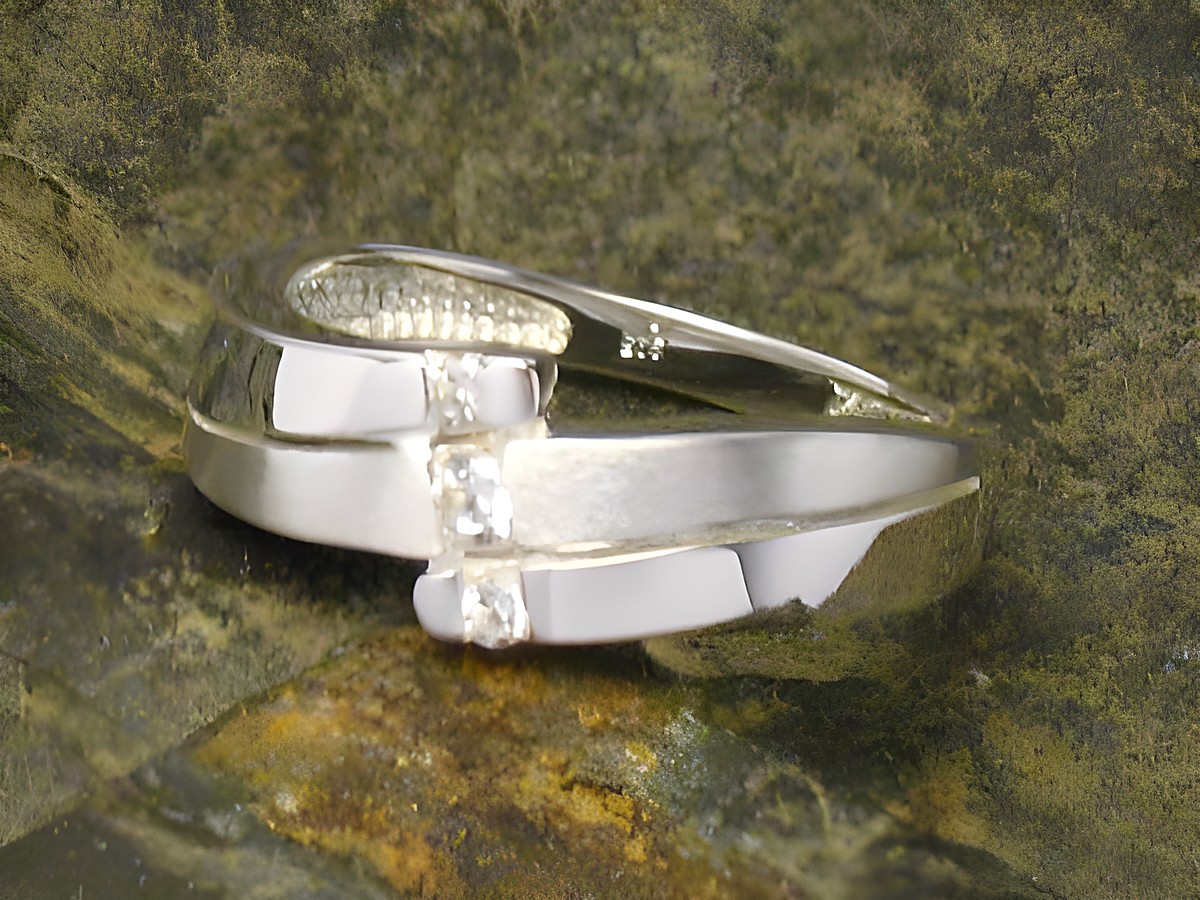 Ring MODERN aus 925 Sterling Silber in Größe 54/17,5 mit funkelnden Zirkonia. Hersteller Juwelier Harnisch, elegant und stilvoll für jeden Anlass.