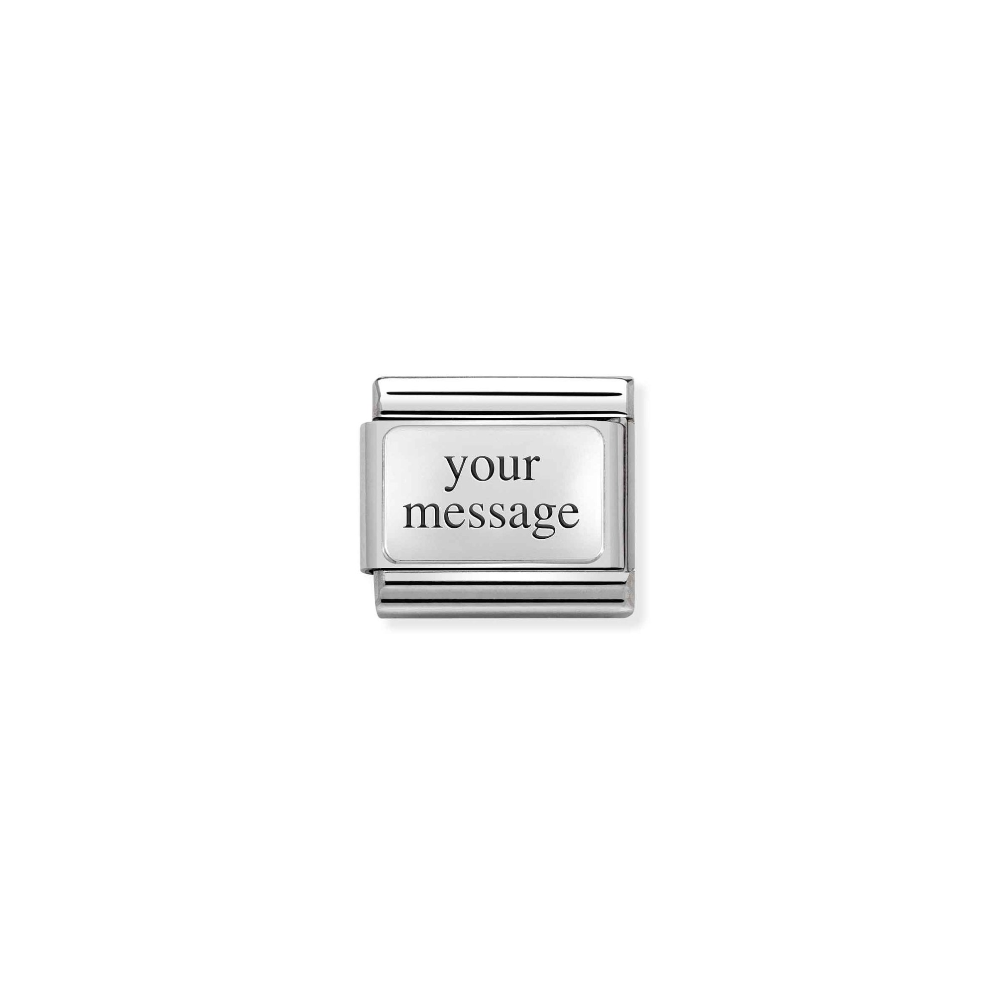 Nomination Composable Classic Charm Plakette gravierbar - Edelstahl, Sterling Silber – Ansicht 5