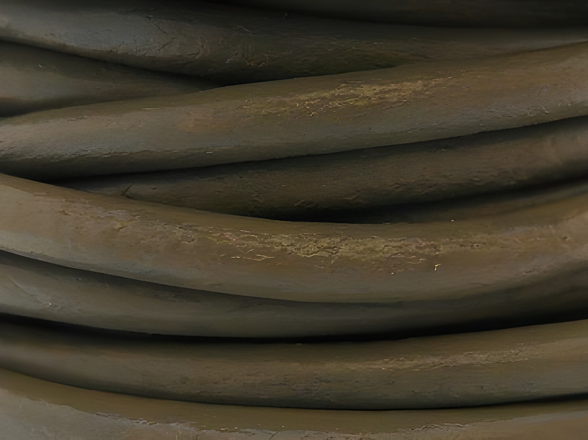 Lederband aus Kokusnus, 19 cm lang und 3 mm dick, mit einem Silber Bajonett von Juwelier Harnisch, geeignet für Schmuckgestaltungen oder kreative Projekte.
